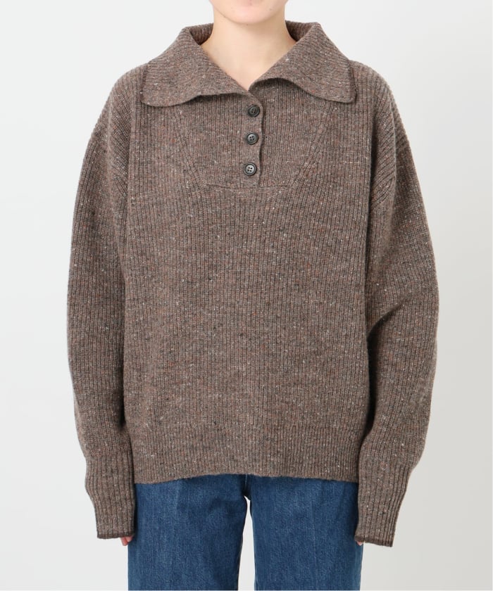 MB LIMITED エルボーパッチVネックニット 予約》ネップヤーンエルボーパッチニット(508474380) | ベーセー