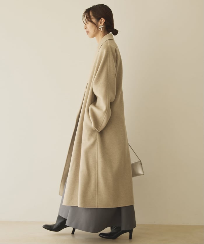 美品　ヴェルメイユパーイエナ　Aラインロングリバーコート　近年　スプリングガウン 予約》カシミヤリバーロングコート(508474473) | ヴェルメイユ