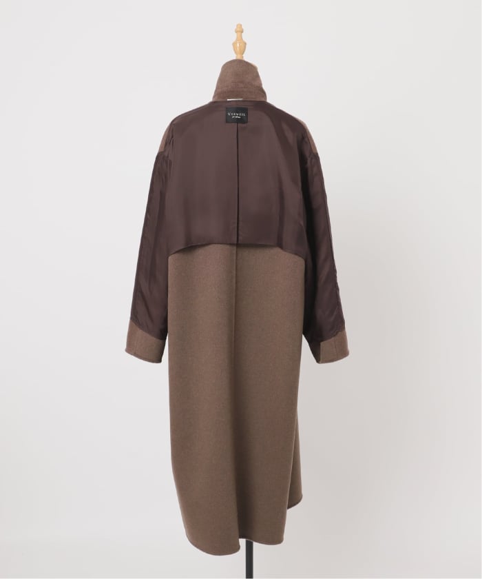 美品　ヴェルメイユパーイエナ　Aラインロングリバーコート　近年　スプリングガウン 予約》カシミヤリバーロングコート(508474473) | ヴェルメイユ