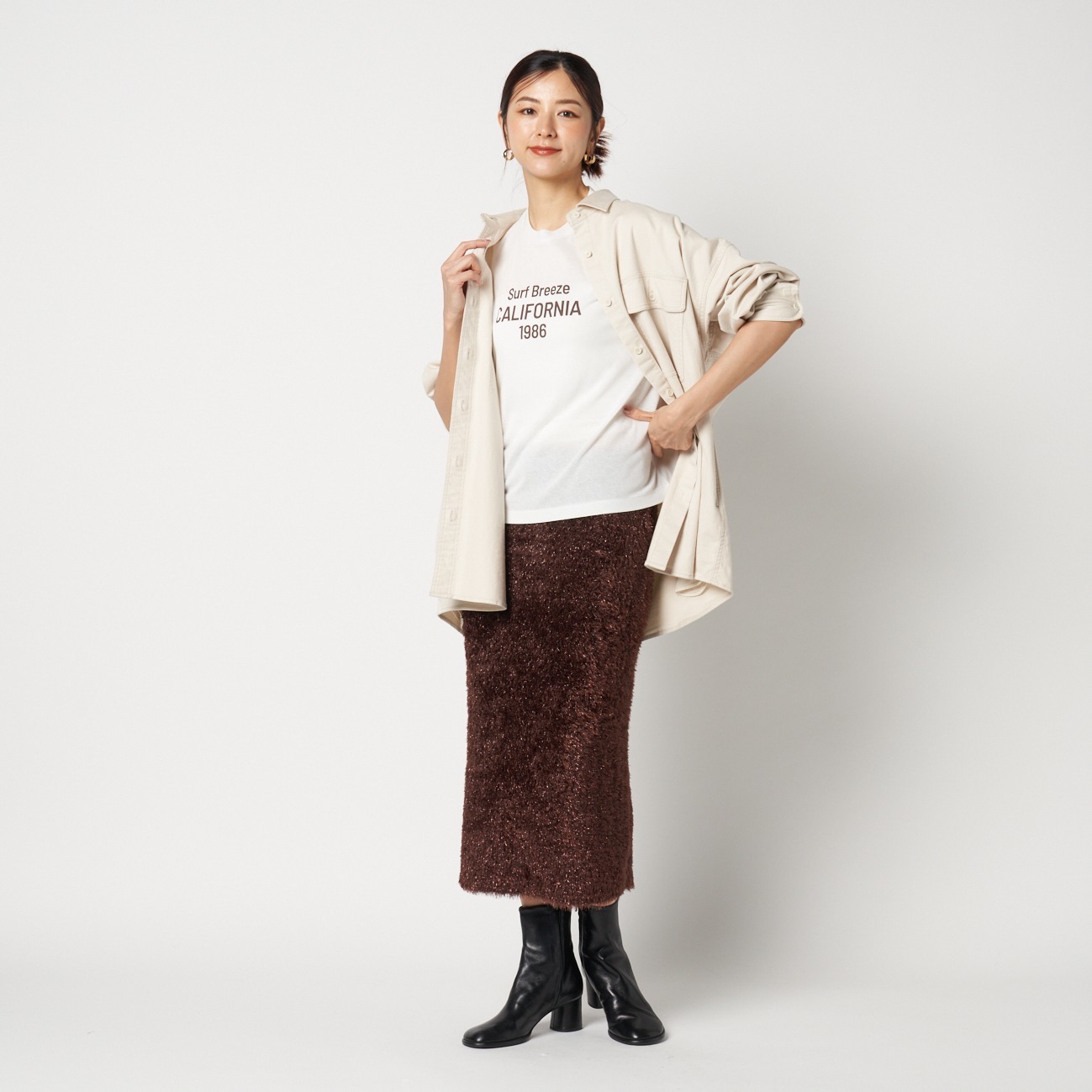 GLITTER KNIT SKIRT(508474570) | エリオポール(HELIOPOLE) - d