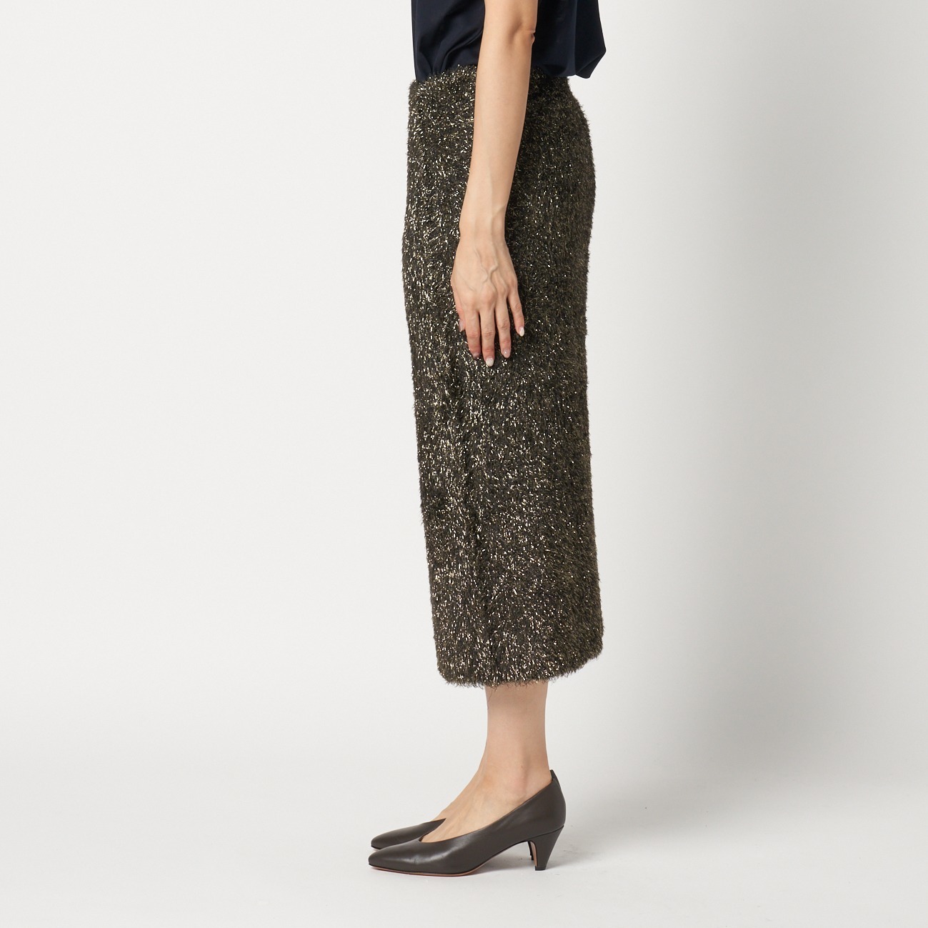 メル95034　新品未使用品　エリオポール代官山　グリッタースカート GLITTER KNIT SKIRT(508474570) | エリオポール(HELIOPOLE) - d