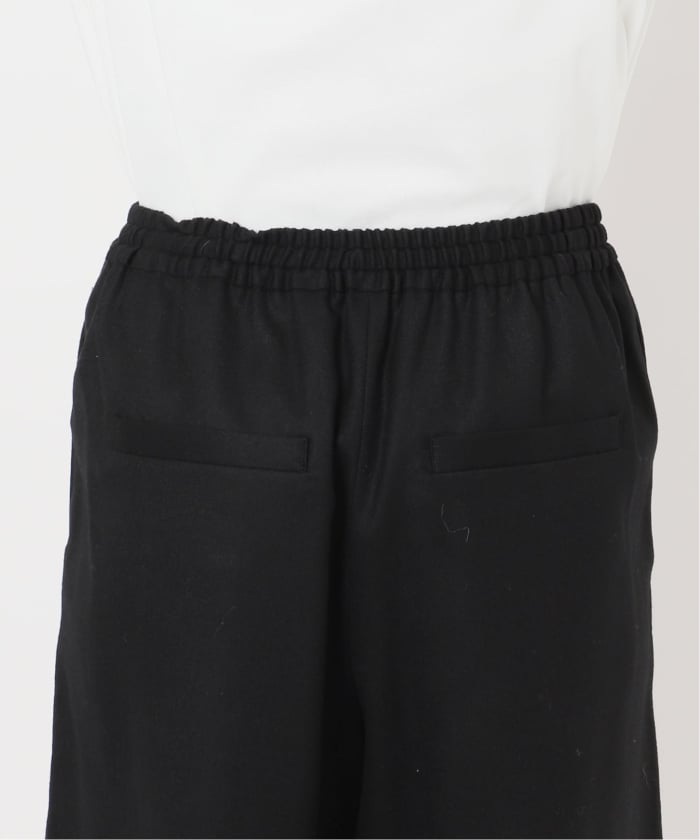 IENA ウォッシャブルウールショートパンツ ブラック イエナ IENA 《追加》ウォッシャブルウールショートパンツ