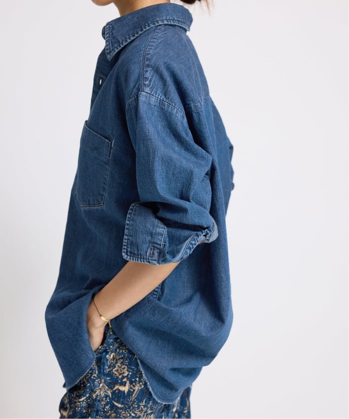 イエナ　デニムベーシックシャツ IENA（イエナ）の「デニムベーシックシャツ（シャツ/ブラウス