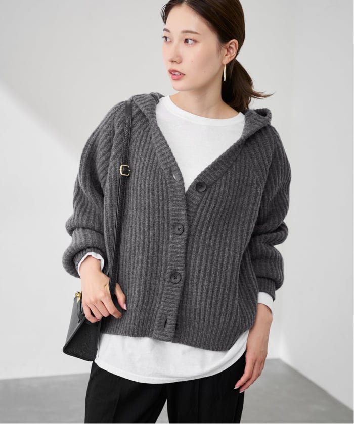 ≪予約≫WOOLフードカーディガン(508474846) | フレームワーク