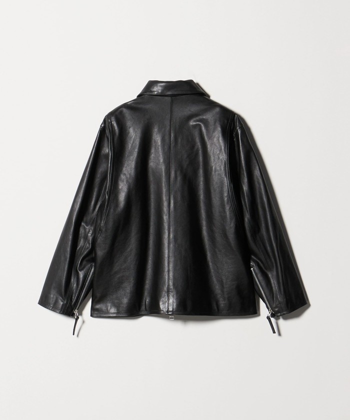 【美品】ユナイテッドアローズ　United Arrows レザージャケット シープレザー フロントジップ ジャケット(508438658