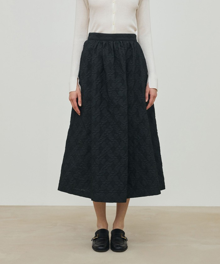 【新品タグ付】DESPRES フレアロングスカート ブラック ¥37,400 新品タグ付】DESPRES フレアロングスカート ブラック ¥37,400