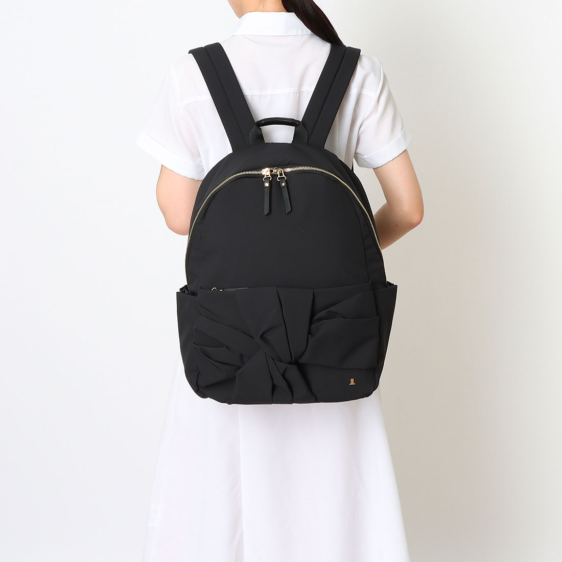 ランバンオンブルー　LANVIN en Bleu　バックパック　リュック　黒 LANVIN en Bleu 最大51%☆8/24限定 ランバンオンブルー リュック