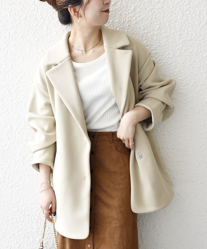 極美品 ENFOLD チェスターコクーンコート T.GRY 36 Mila Owen（ミラオーウェン）の「ウールコクーンチェスター