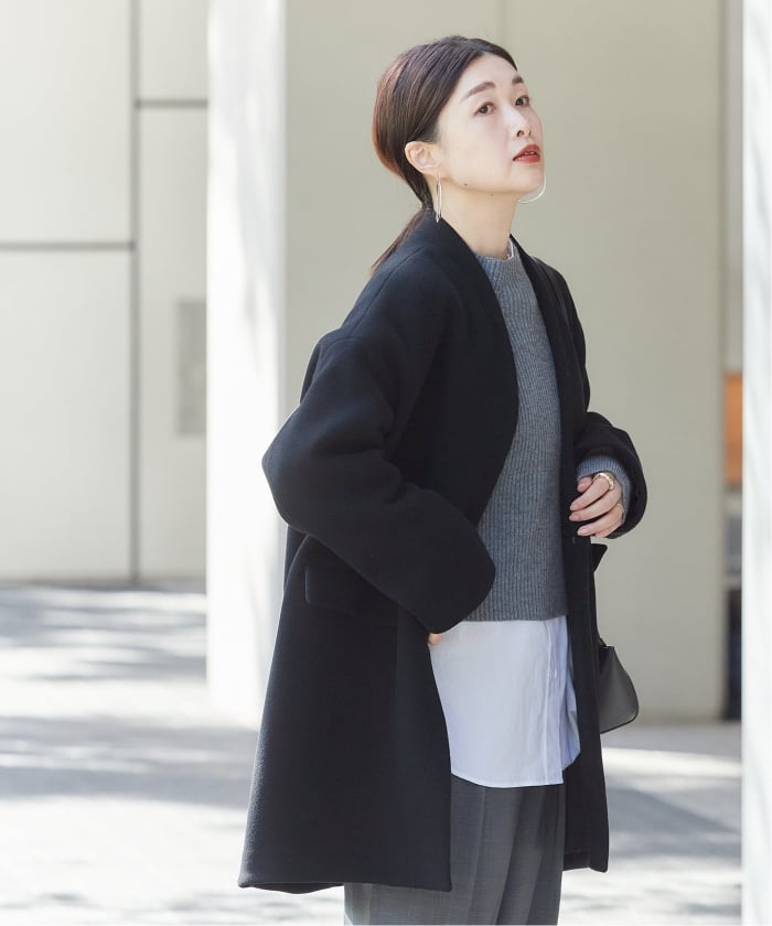 2023AW SUPER140S/GIOLICA コクーンコート JOURNAL STANDARD L'ESSAGE｜《追加予約》SUPER140S/GIOLICA