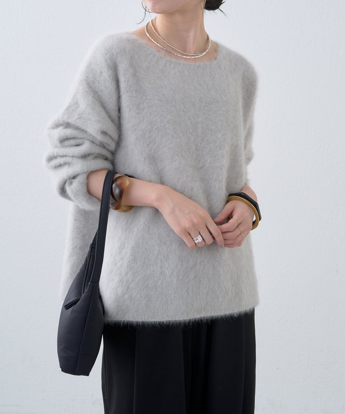 omekashi ファーカシミヤワイドニットプルオーバー Omekashi（オメカシ）の「ファーカシミヤワイドニットプル