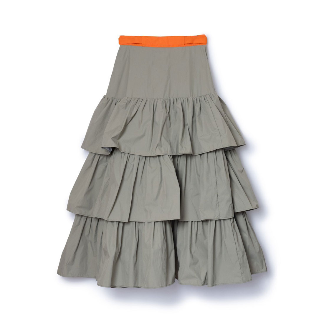 NONTOKYO ノントーキョー ロングスカート フリル NON TOKYO/ノントーキョー】DIRECT PRINT RIB GATHER LONG SKIRT
