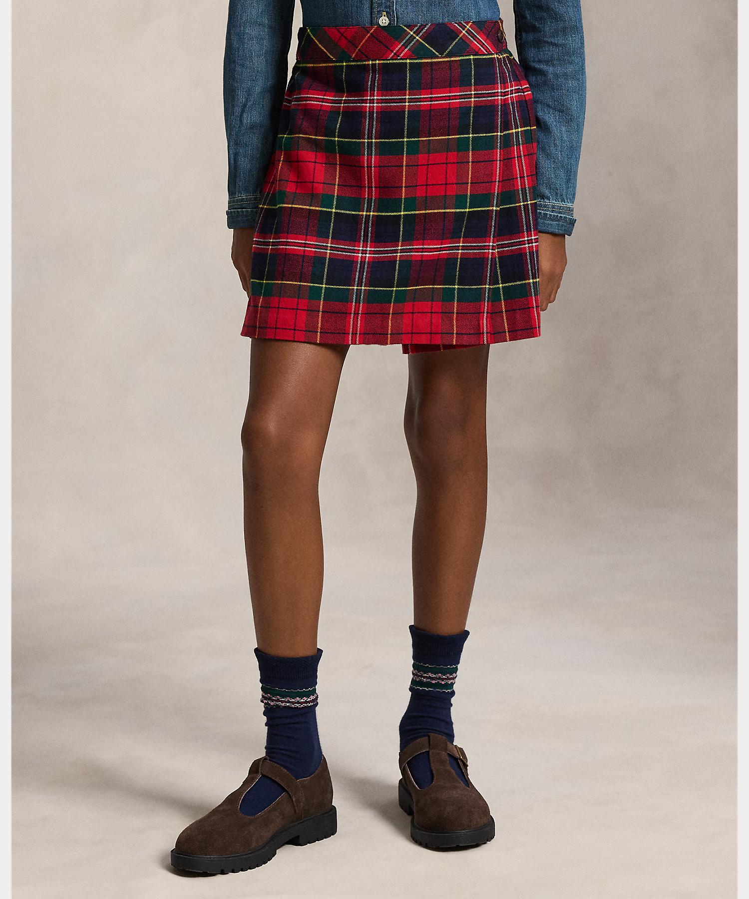 Polo Ralph Lauren フランネルラインドフィールドコート【XL】 ガールズ 7才～16才)チェック フェイクラップ コットン