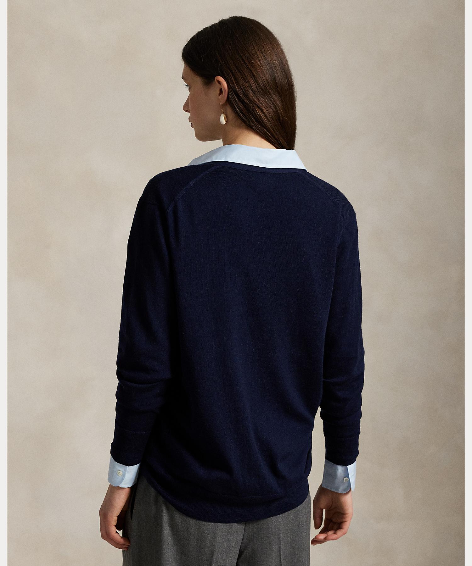 ウール Vネック ロング カーディガン(508450444) | POLO RALPH
