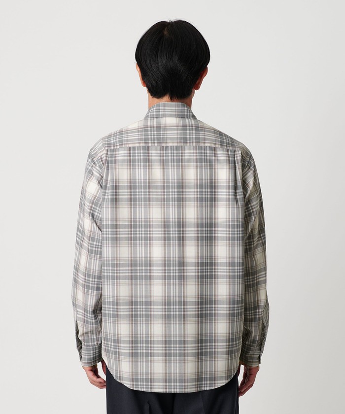 AURALEE 半袖シャツ UNITEDARROWS別注 グレー系チェック AURALEE 半袖シャツ UNITEDARROWS別注 グレー系チェック
