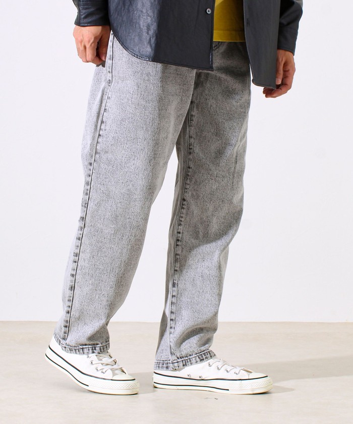 ケミカルウォッシュさん専用　ナニワトモアレ シーズンレス/UNISEX】ケミカルウォッシュ ワイドデニムイージー