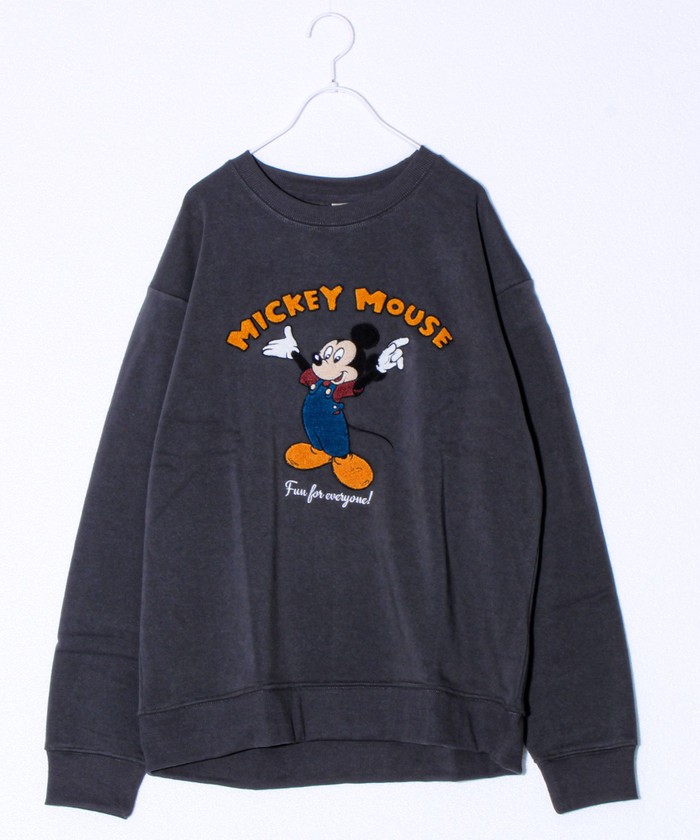 ミッキー＆ベイマックス】UNISEX サガラ刺繍 裏起毛スウェット