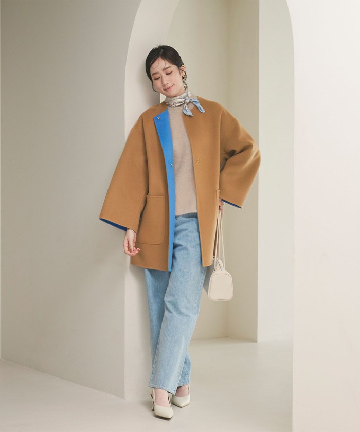 UBCMDバイカラーリバーミドルコート UNITED ARROWS（ユナイテッドアローズ）の「UBCMD バイカラー