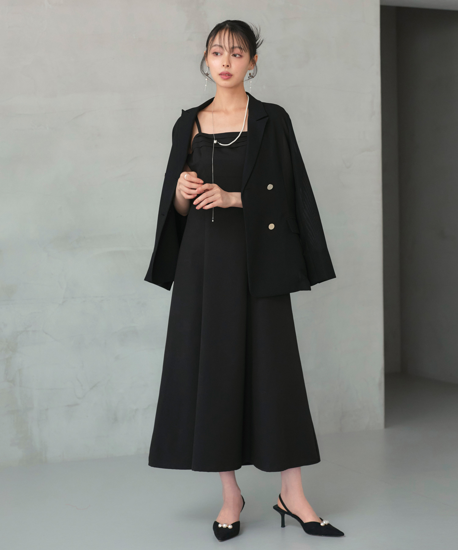ルイルエブティック　ドレス　ブラック　Lサイズ　新品未使用 ルイルエブティック RUIRUE BOUTIQUE オケージョンドレス 結婚式