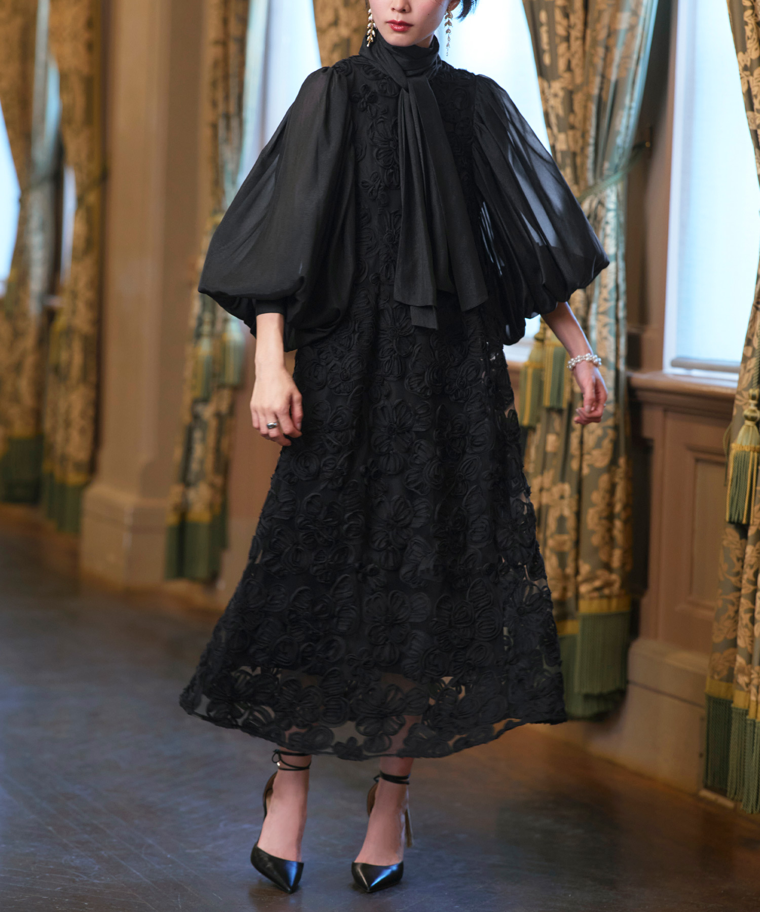 j　RUIRUE BOUTIQUE ルイルエブティック　ドレス　L ルイルエブティック RUIRUE BOUTIQUE オケージョンドレス 結婚式