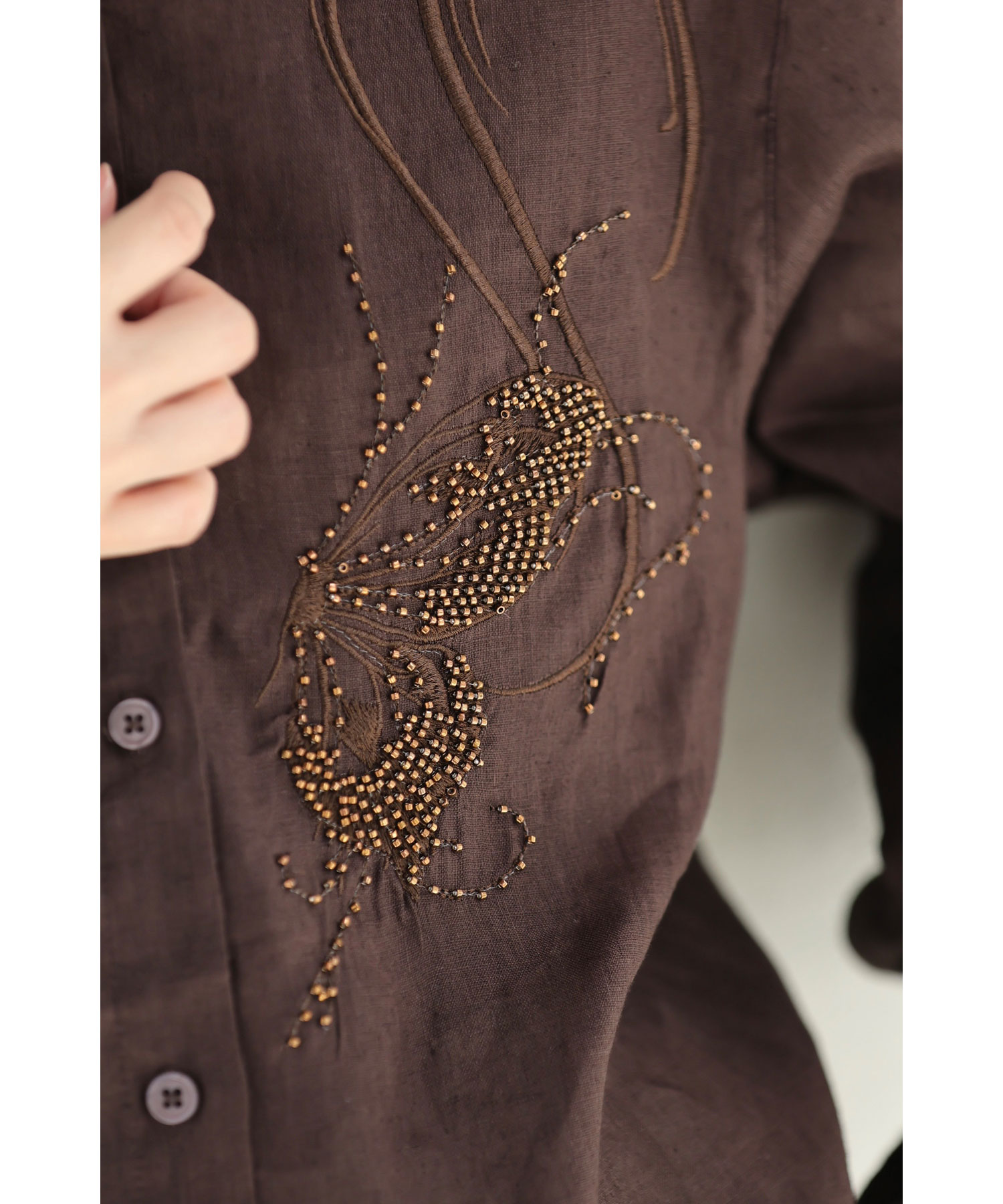 【美品】FIVE-0 DUPPIES幾何学総柄長袖シャツ 50duppies FIVE-0(50) DUPPIES(ダッピーズ)ストリート系 幾何学総柄シャツ