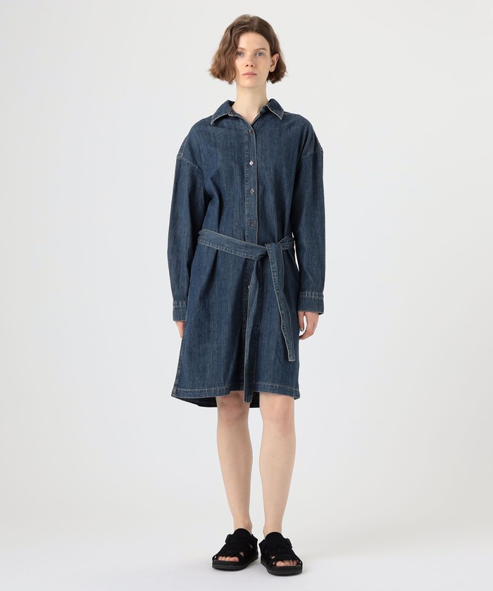 VALENTINO コットン デニム シャツ ワンピース コットンデニム ベルテッドシャツワンピース WCID6947(508486365