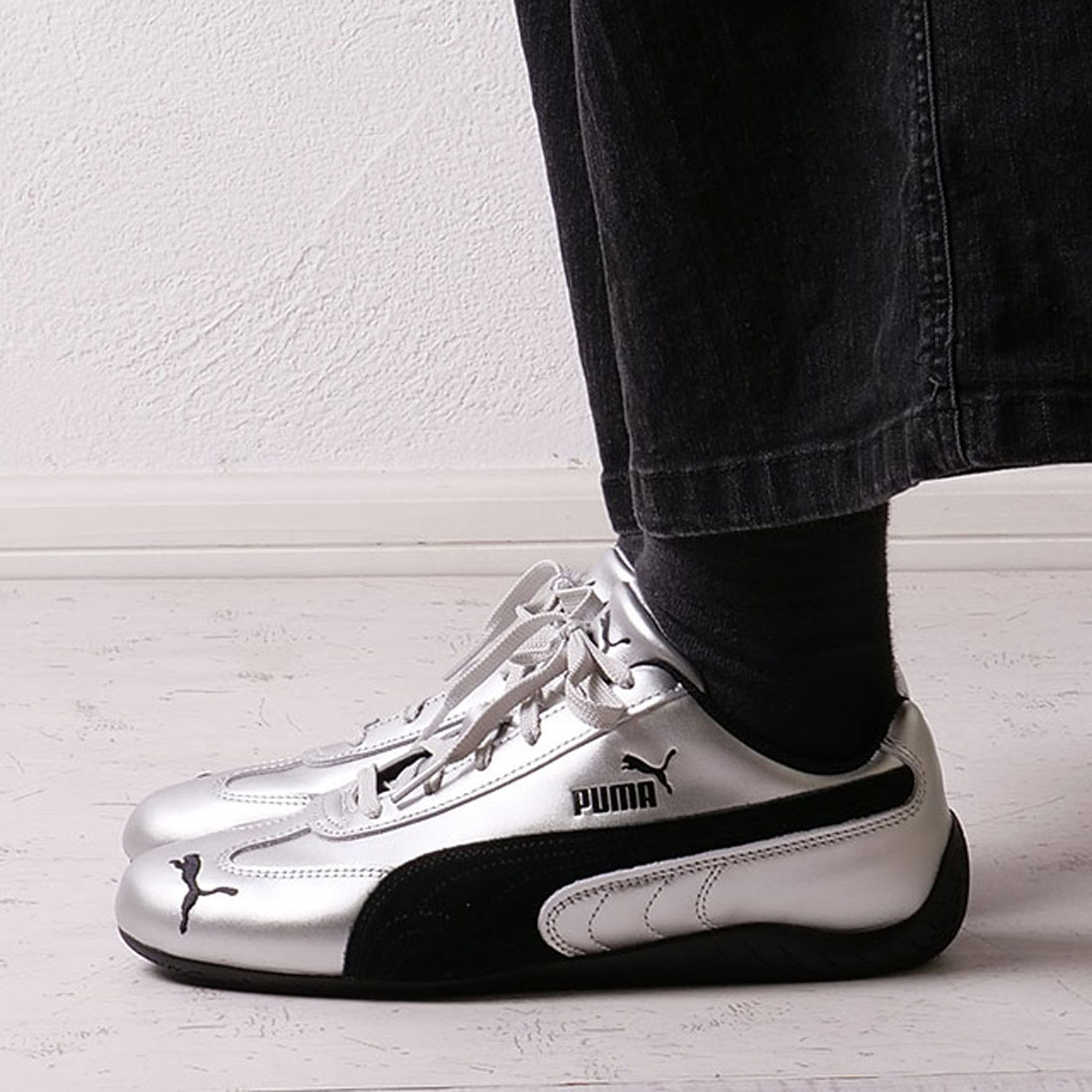 みぃみ プーマ PUMA SPEEDCAT OG METALLIC PUMA－SILVER [403689－01