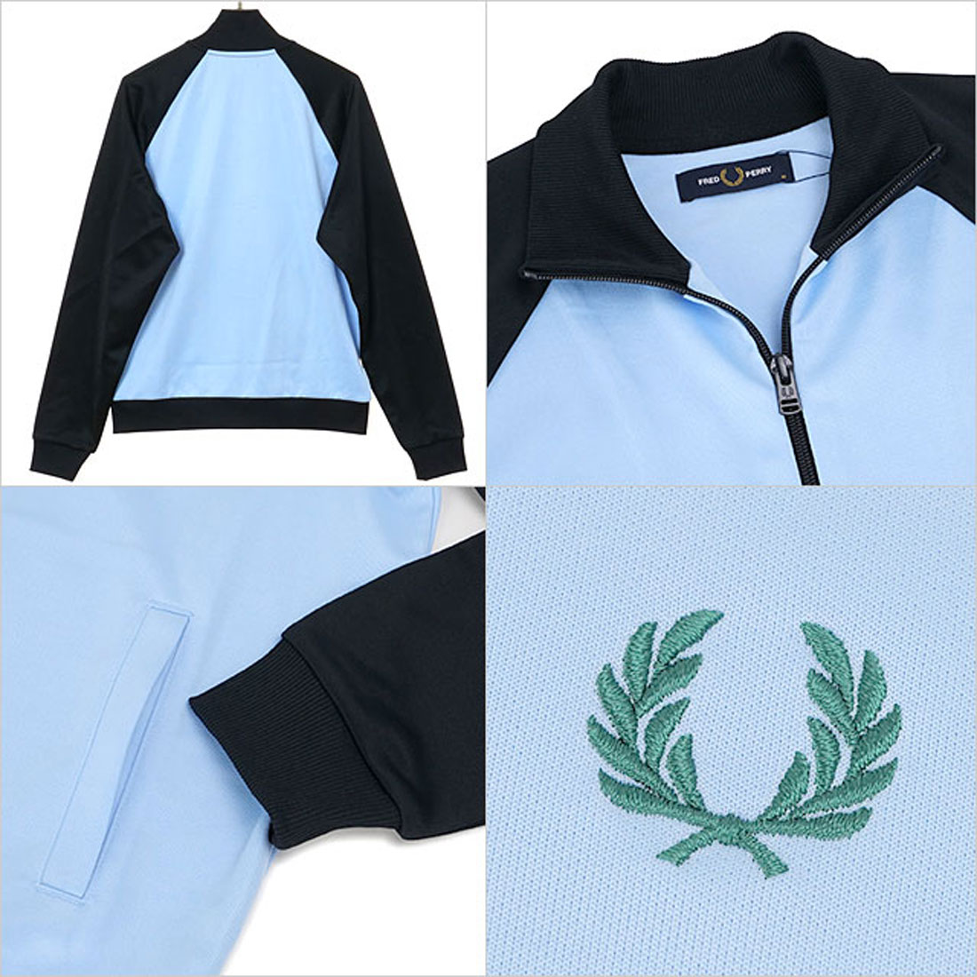 【美品】フレッドペリートラックジャケット　FRED PERRY フレッドペリー FRED PERRY CONTRAST SLEEVE TRACK JACKET TRACK