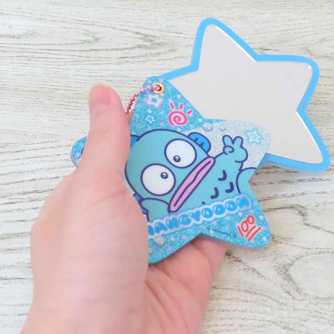 I*ー様 ハンギョドン　レトロ　スライドミラー サンリオ - ハンギョドン スライドミラー 鏡 コンパクトミラー