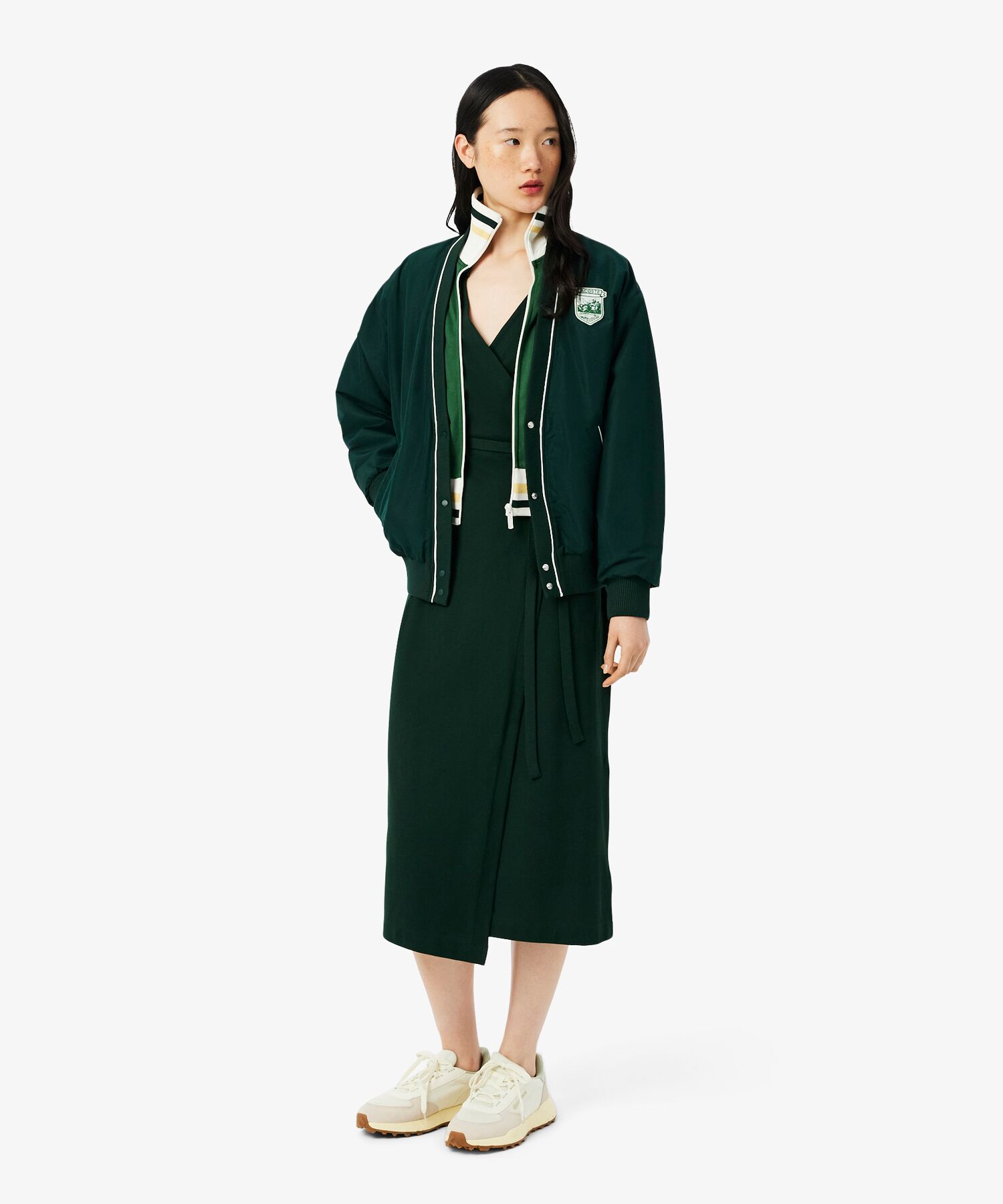 ラコステ LACOSTE ポロシャツディテールラップドレス(508444864