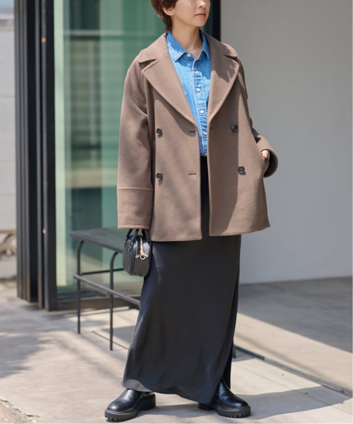 【美品】ジャーナルスタンダード　レサージュ　スタンドコート 別注】Aquascutum×LESSAGE ステンカラーコート（ステンカラー