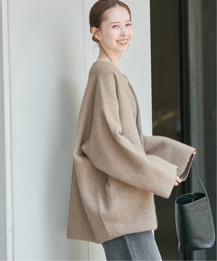 新品未使用 ジャーナルスタンダード ダブルフェイスコクーンカーディガン ジャーナルスタンダード JOURNAL STANDARD ダブルフェイス