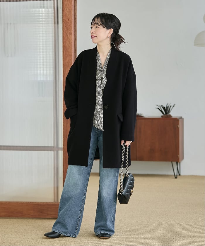ジャーナルスタンダードレサージュ　GIOLICA ヘリンボンコクーンコート 追加予約》SUPER140S/GIOLICA コクーンコート(508489932