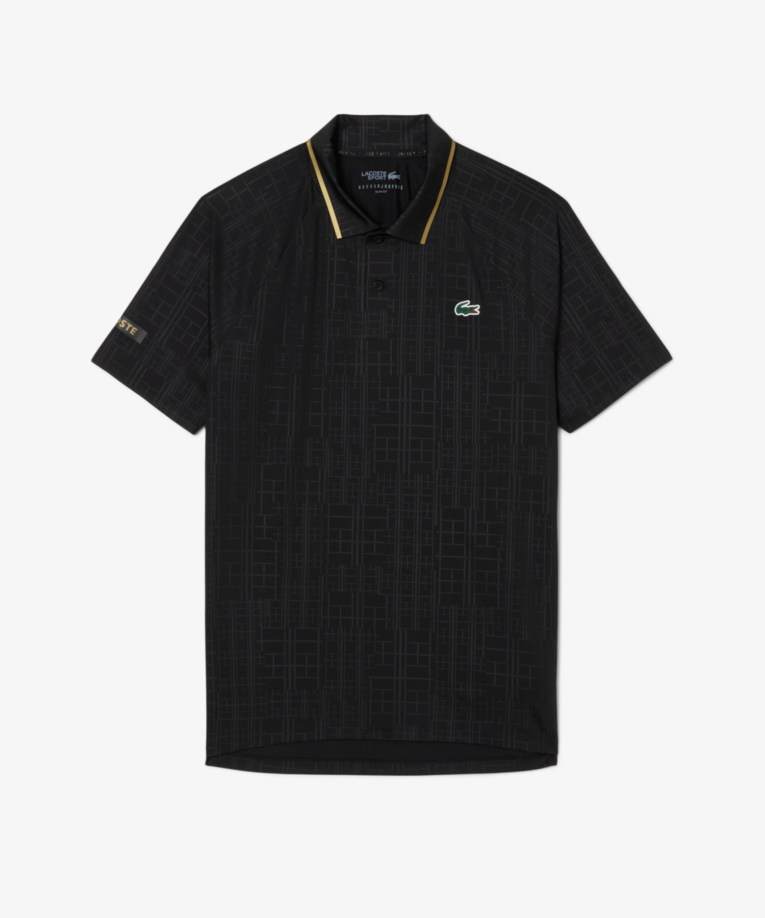 LACOSTE ストライプ ブラック ポロシャツ　ジョコビッチモデル ラコステ LACOSTE 【EC only】『ノバク・ジョコビッチ』ラケット