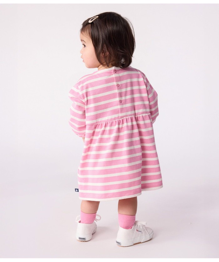 【未使用タグ付き】PETITBATEAU プチバトー★コットンワンピース ピンク コットンワンピース｜ベビー服・子供服通販のPETTIT BATEAU【公式】