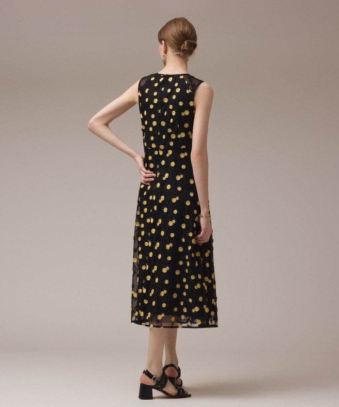 19.新品同様☆38☆定価5万☆グレースコンチネンタル ドレス ワンピース 刺繍カラー付ドレス / GRACE CONTINENTAL | GRACE CONTINENTAL