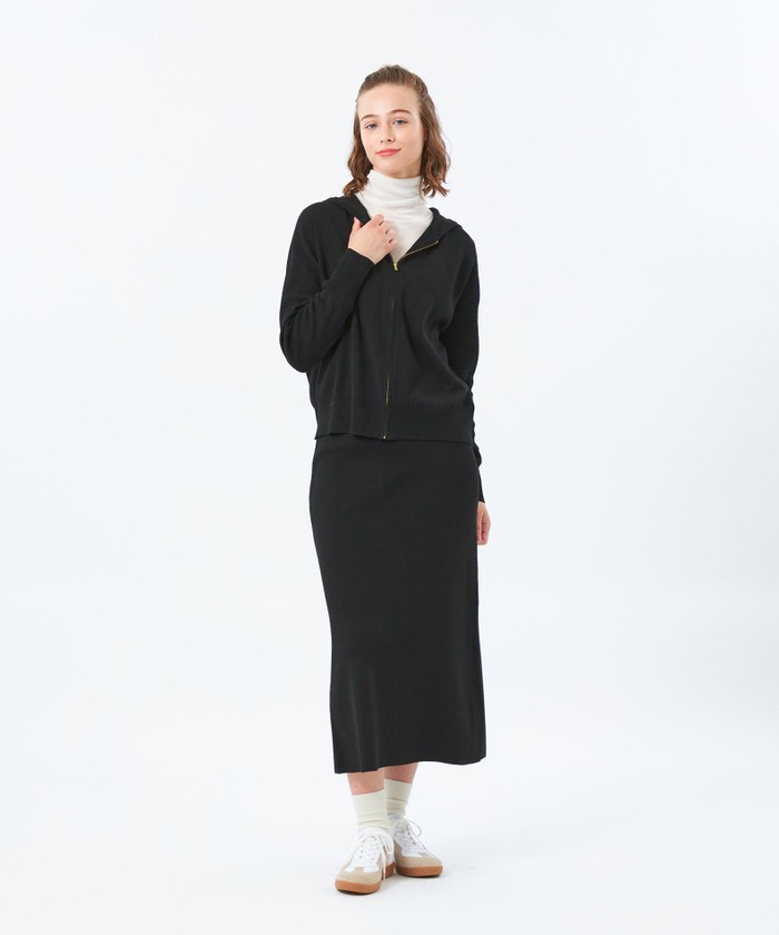 美品✨️マッキントッシュフィロソフィー 中綿ニット 切替パーカーブルゾン MACKINTOSH PHILOSOPHY｜【WEB&一部店舗限定】ニットパーカー