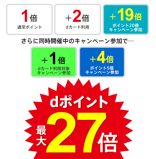 dポイント最大27倍