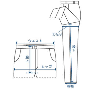 パンツの計測について