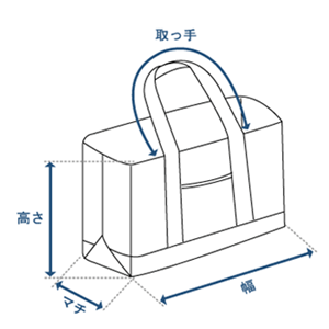 トート・ボストンバッグの計測について