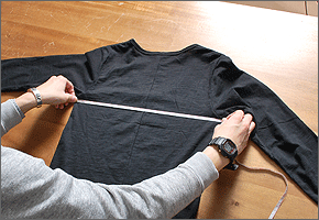 Tシャツ・カットソーの採寸方法