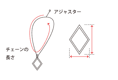 ネックレスの長さ