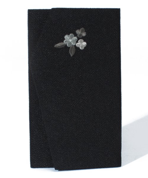 ブラックフォーマル 喪服 礼服 葬式 セレモニー 結婚式 刺繍が上品な日本製ちりめん金封袱紗 ブラックギャラリー Black Gallery D Fashion