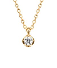 4℃/ヨンドシー 4℃ 0.07ctダイヤモンド イエローゴールドネックレス/001018880