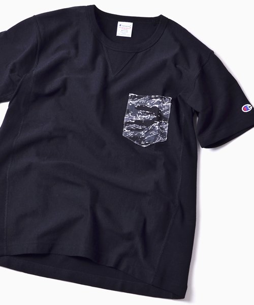 Web限定 Champion 別注リバースウィーブジャージーカモフラポケットtシャツ シップス メン Ships Men D Fashion