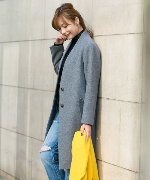 セール 30 Off Vネックノーカラーコート Urban Research Rosso Urban Research Rosso D Fashion