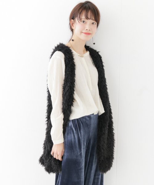 セール Warehouse フェイクファーロングベスト アーバンリサーチ アウトレット Urban Research Outlet D Fashion