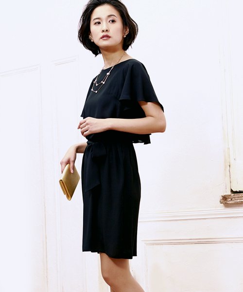 セール 結婚式 ワンピース バックケープドレス ブージュルード Bou Jeloud D Fashion