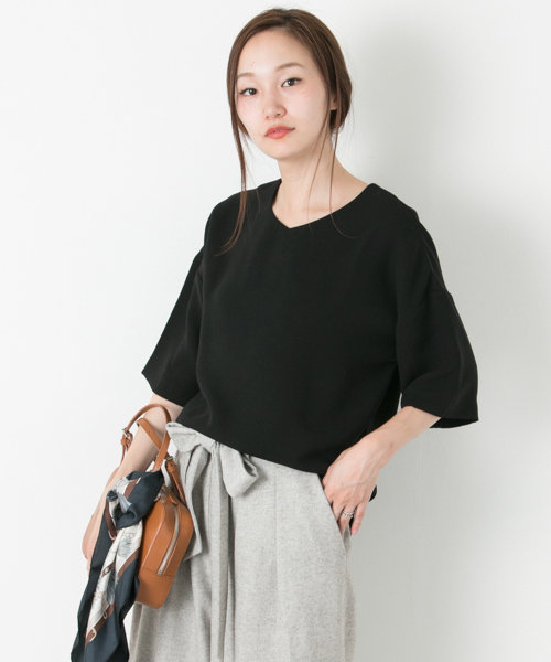 新品未使用ブラックアーバンリサーチVネックフレンチスリーブコットンカットソー半袖 楽天市場】Tシャツ vネック 半袖（ブランドアーバンリサーチ