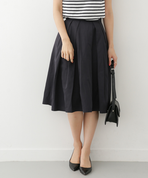爆買いしたくなる クーポン】【セール 40%OFF】タックミドルスカート(500263845 服＆ファッション小物
