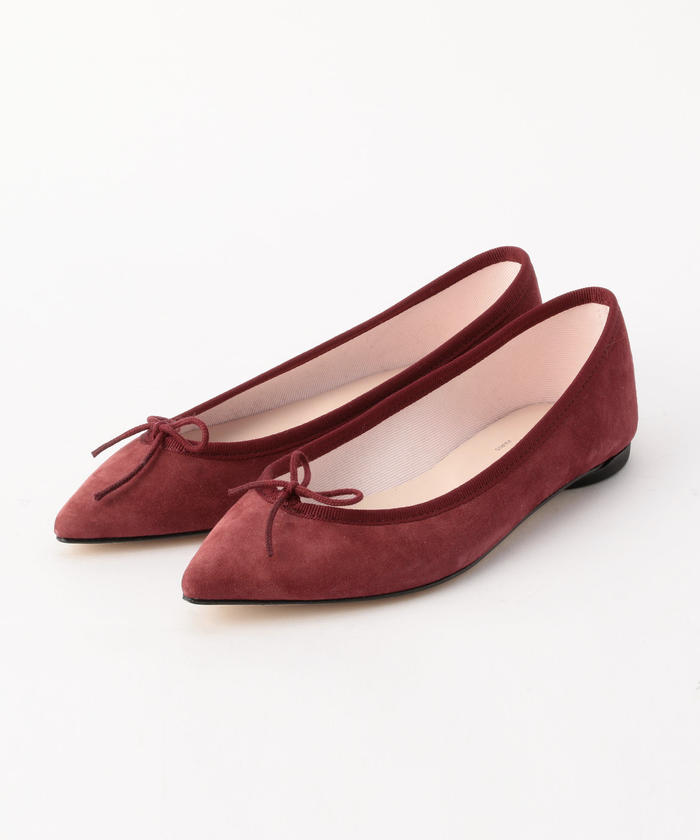 【美品】Repetto　スエードポインテッドトゥ　パンプス　黒　サイズ36 AmiAmi 走れるパンプス パンプス 黒 フラットシューズ ポイン